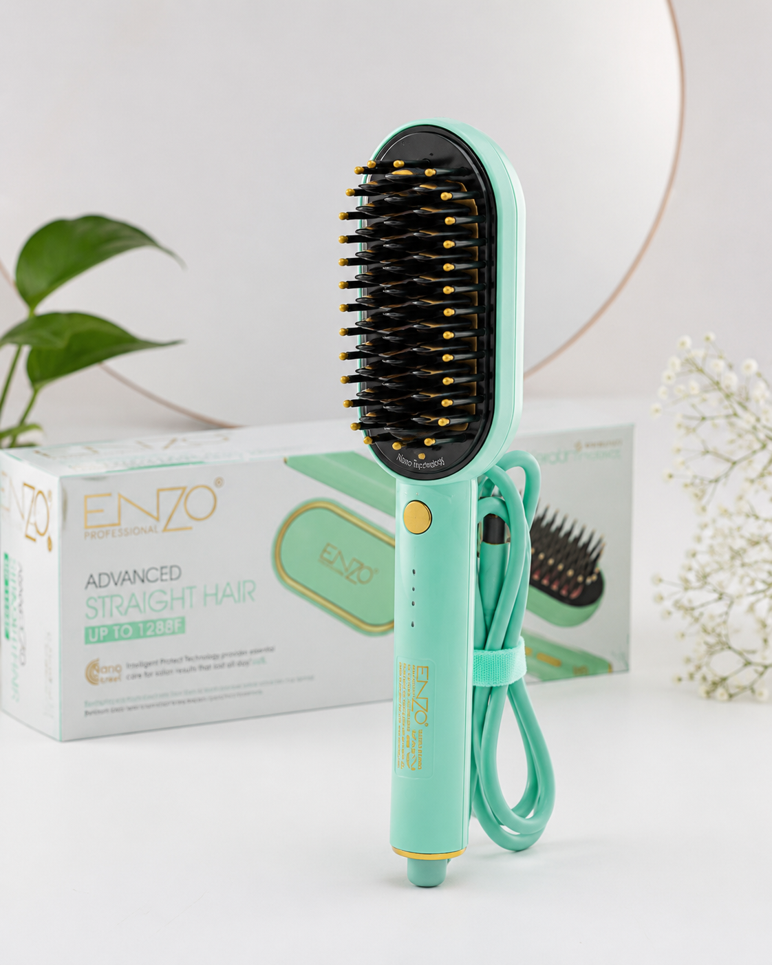 Brosse Lissante Professionnelle ENZO Keratin Protect – Modèle EN-4102